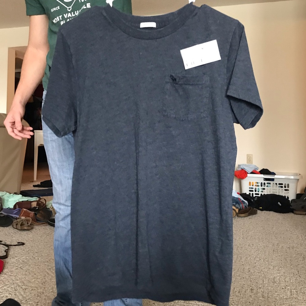 black pocket tee
